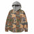 giacche huf PATCHWORK CORD HOODED JACKET - BROWN
