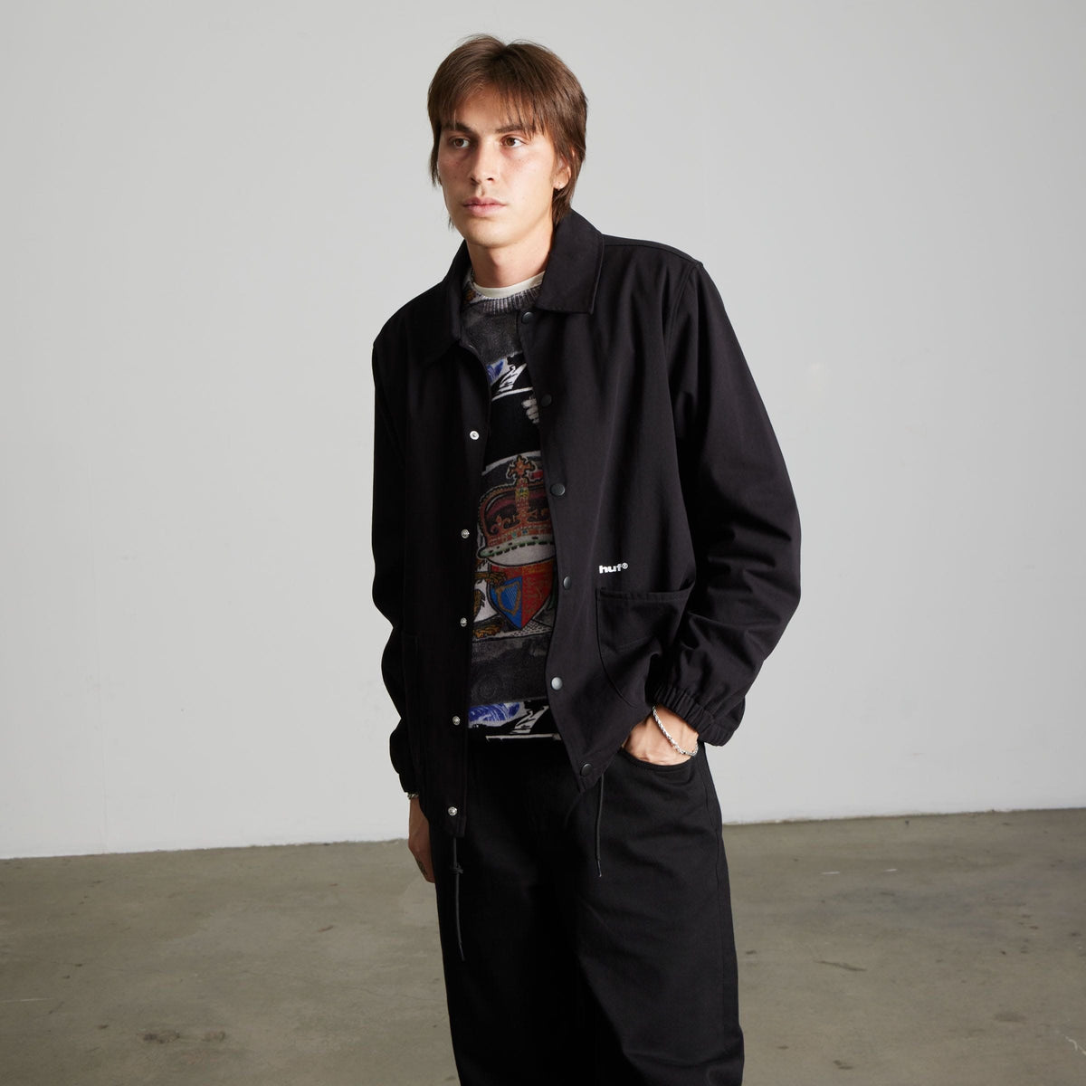 huf giacche 89 Twill Coaches Jacket