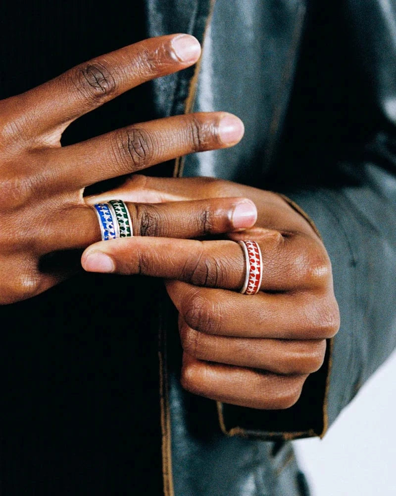 two jeys anelli All Round Icon Ring Green