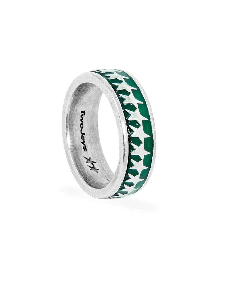 two jeys anelli All Round Icon Ring Green