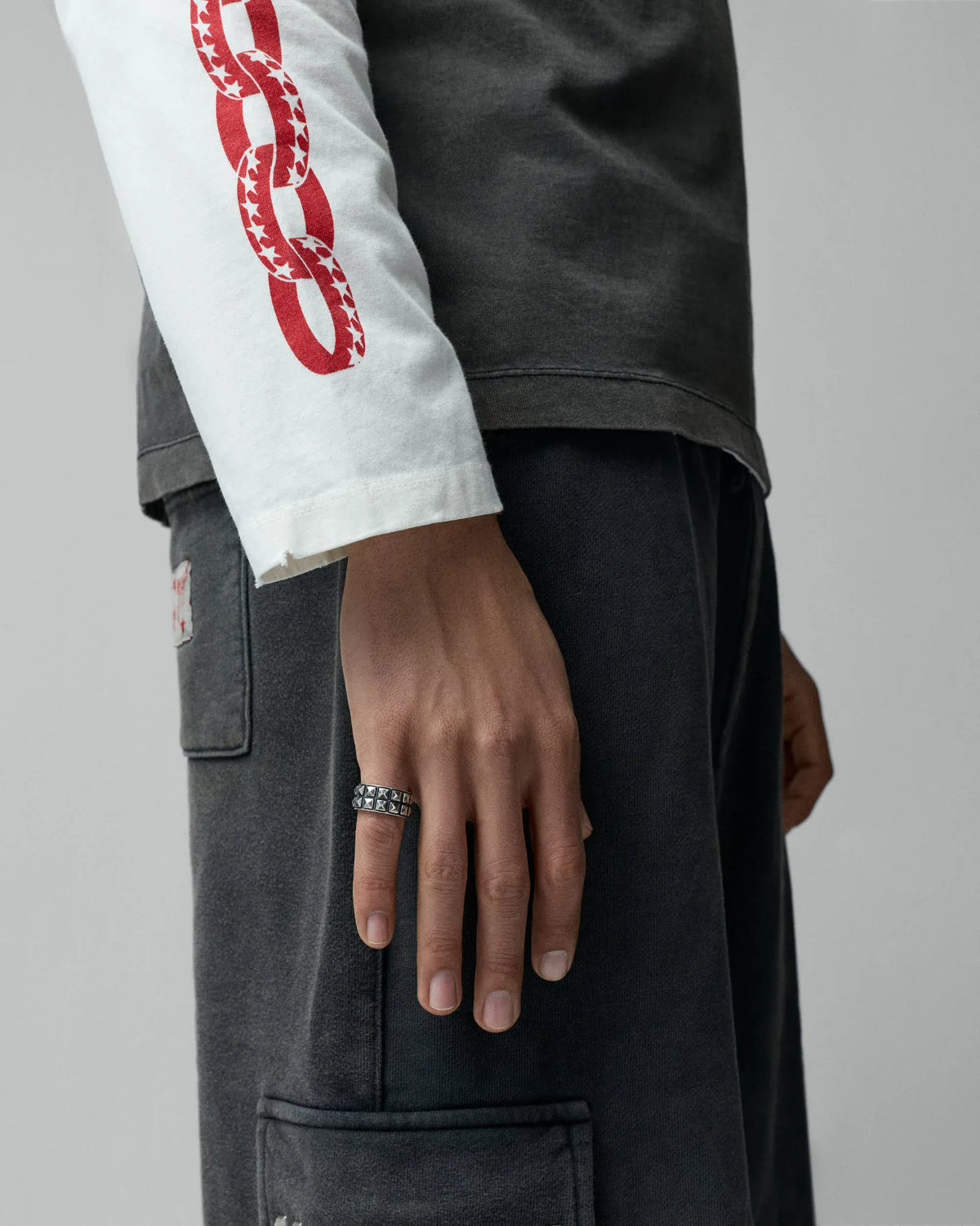two jeys anelli Double Studded Ring