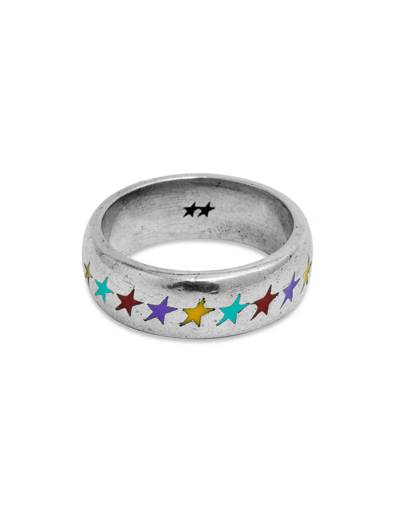 two jeys anelli Enameled Multicolor Starline Ring M