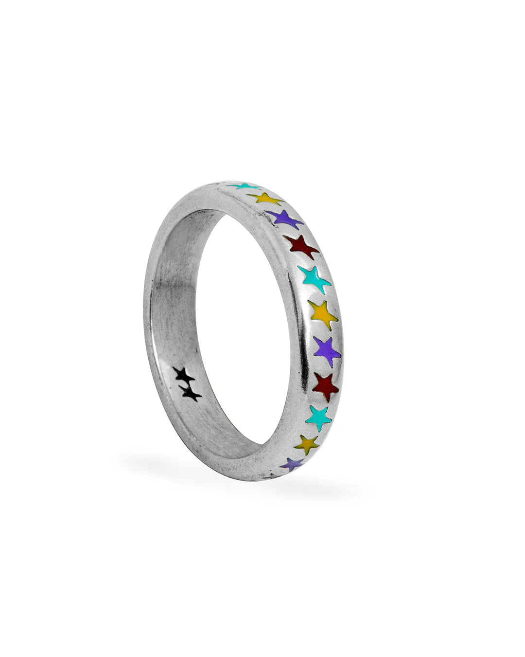 two jeys anelli Enameled Multicolor Starline Ring S