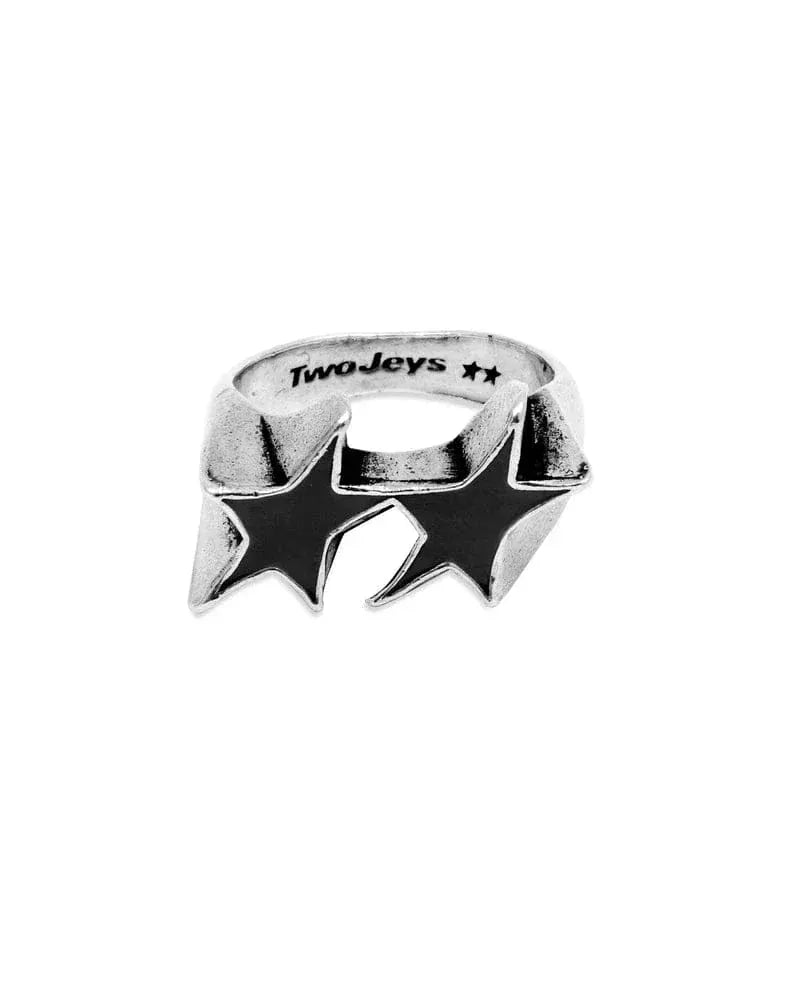 two jeys anelli Icon Black Enameled Single Ring