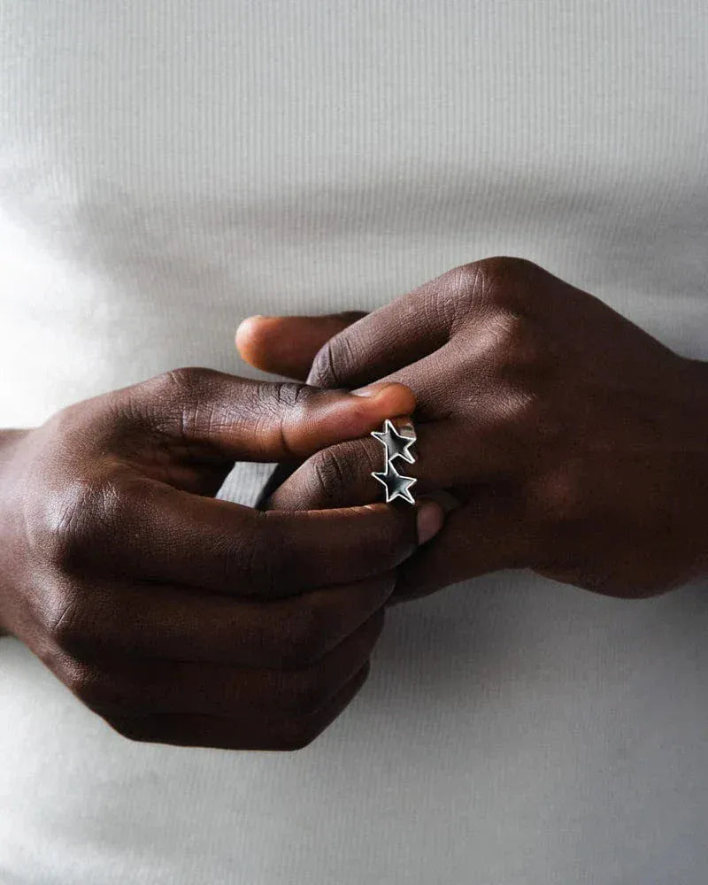 two jeys anelli Icon Black Enameled Single Ring