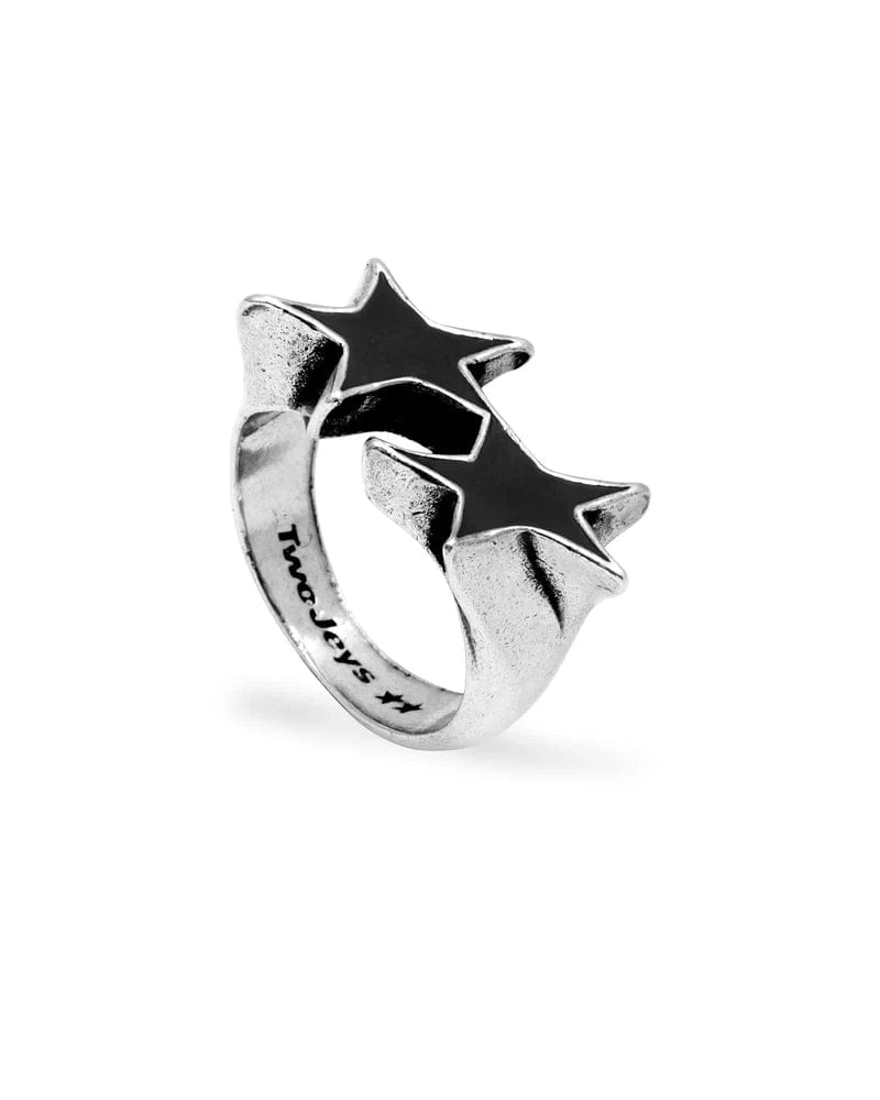 two jeys anelli Icon Black Enameled Single Ring