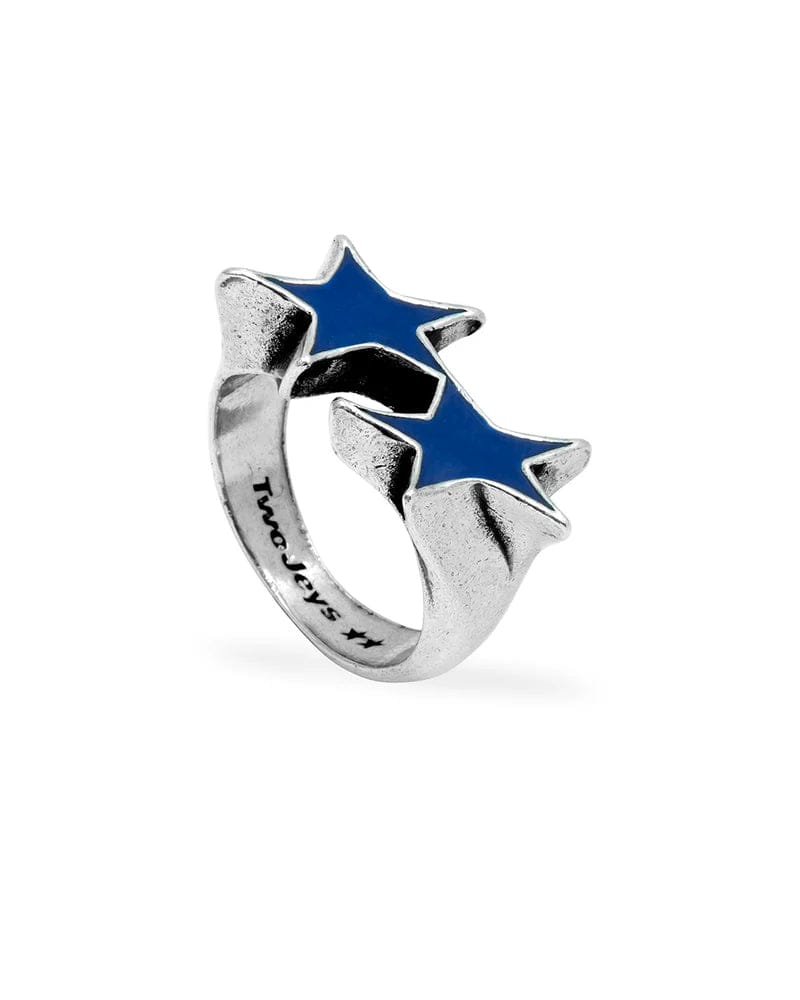 two jeys anelli Icon Blue Enameled Single Ring