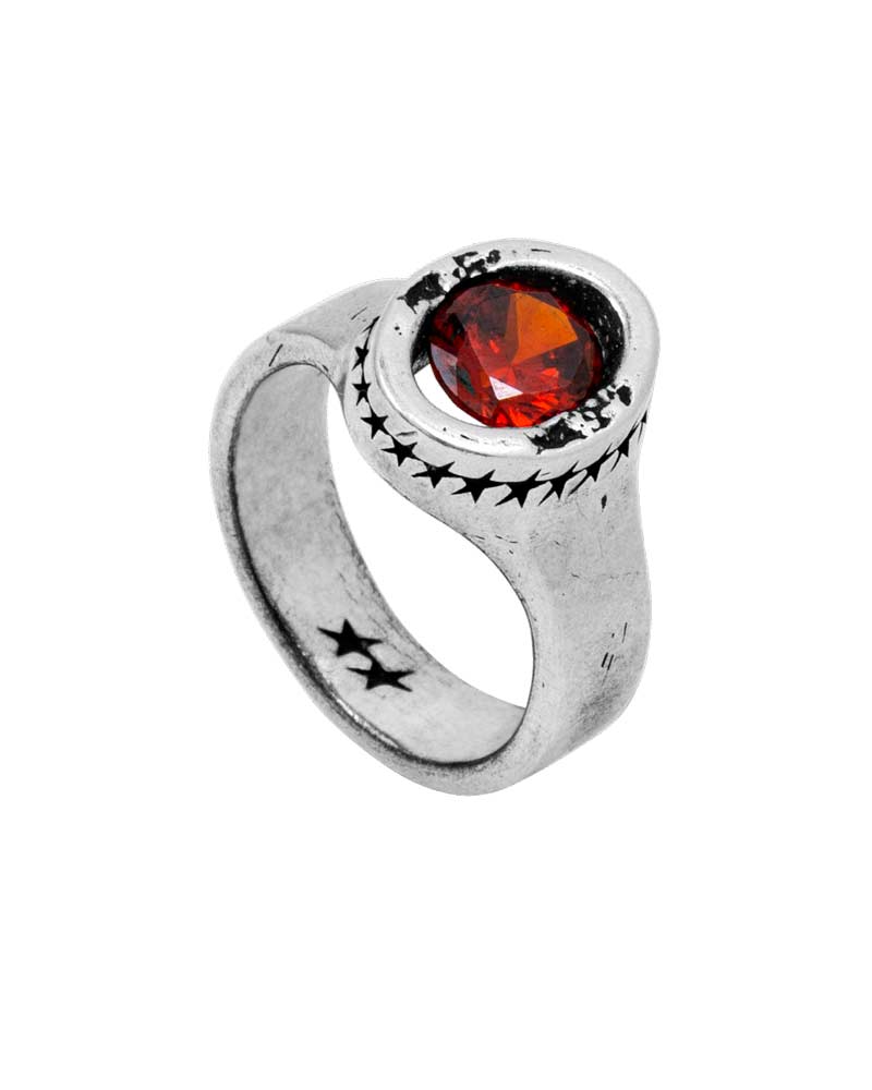 two jeys anelli Icon Link Ruby Ring