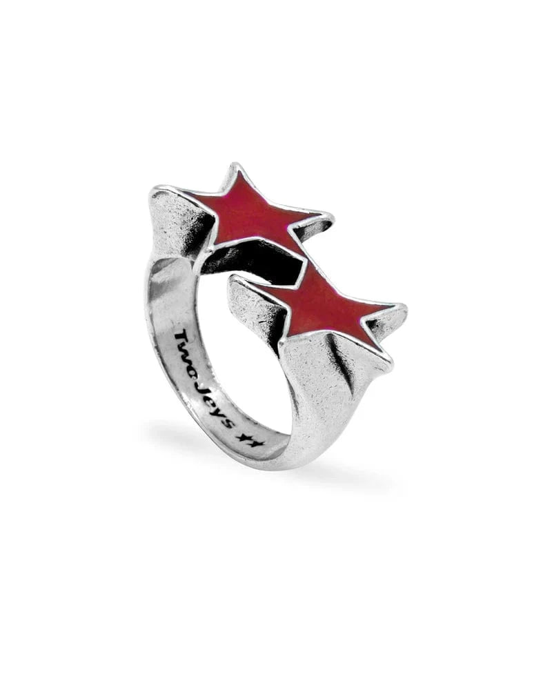 two jeys anelli Icon Red Enameled Single Ring