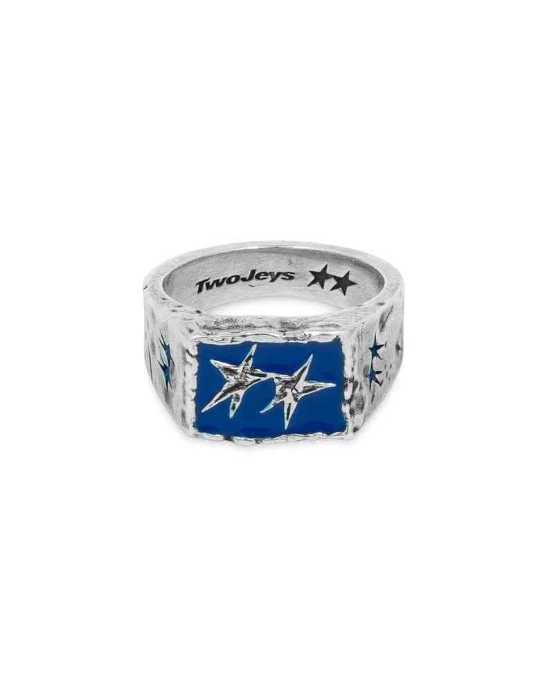 two jeys anelli Ignorant Icon Ring Blue