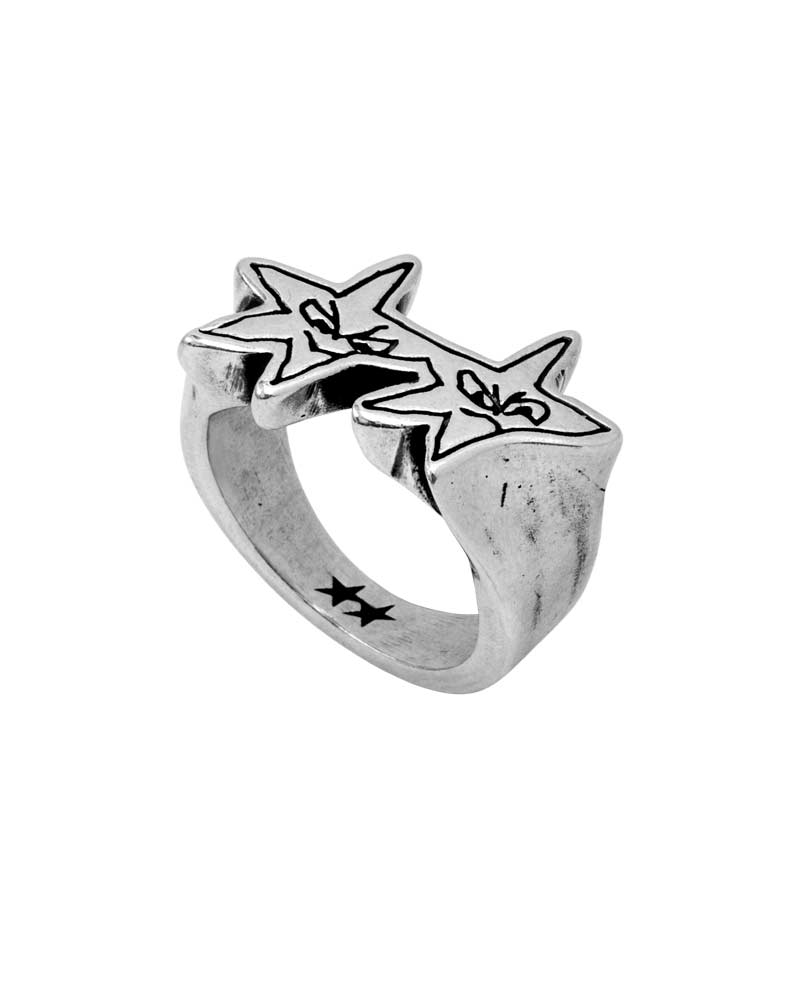 two jeys anelli Sketchy Stars Ring