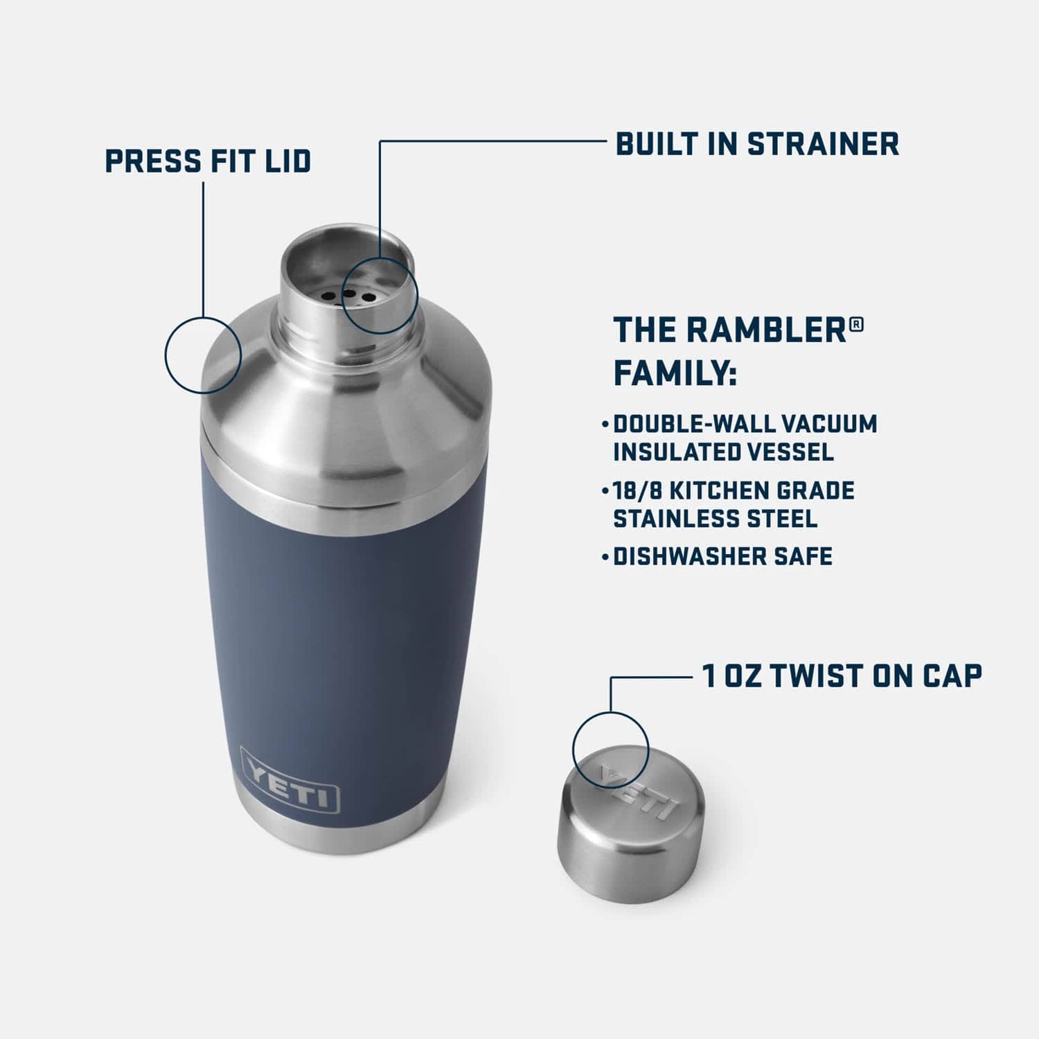 yeti barware RAMBLER COCKTAIL SHAKER