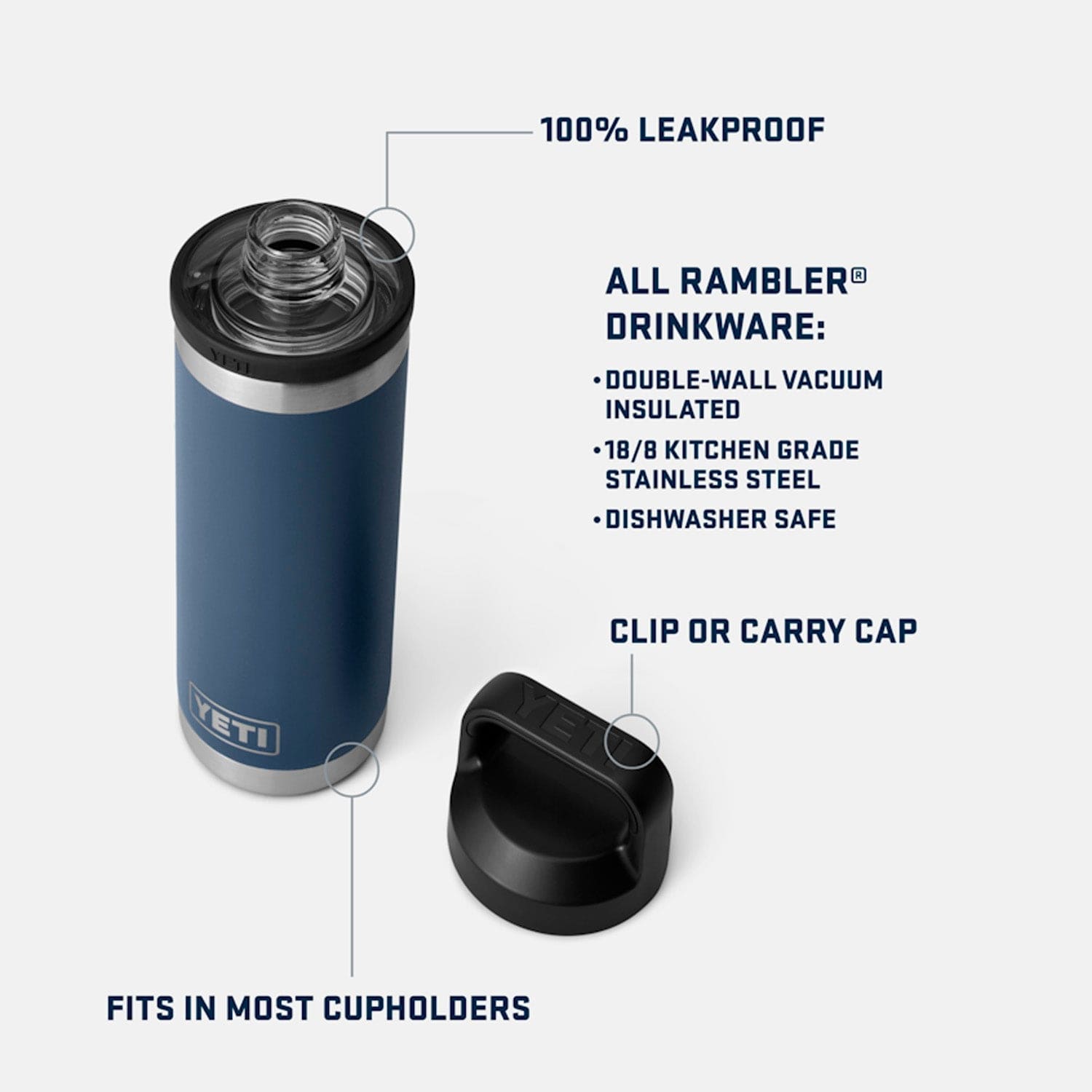 yeti borracce Rambler 18 Oz Bottle Chug