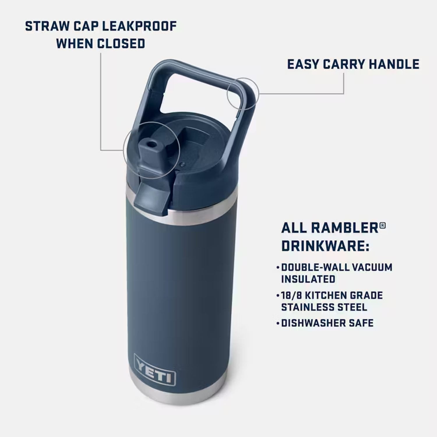 yeti borracce Rambler 18 Oz C Straw Bottle
