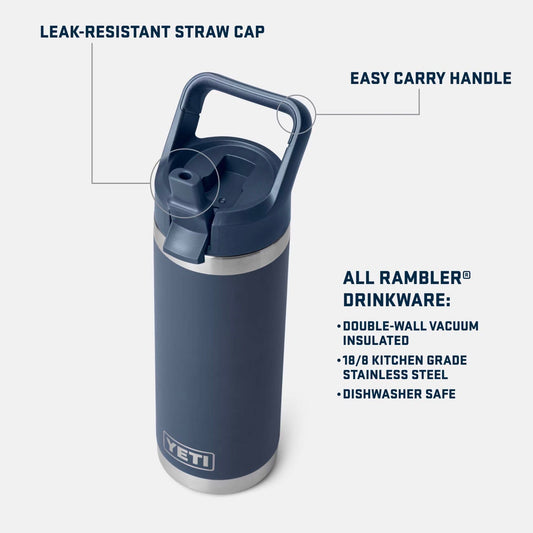 yeti Rambler 18oz Colour Straw Bottle foto 4