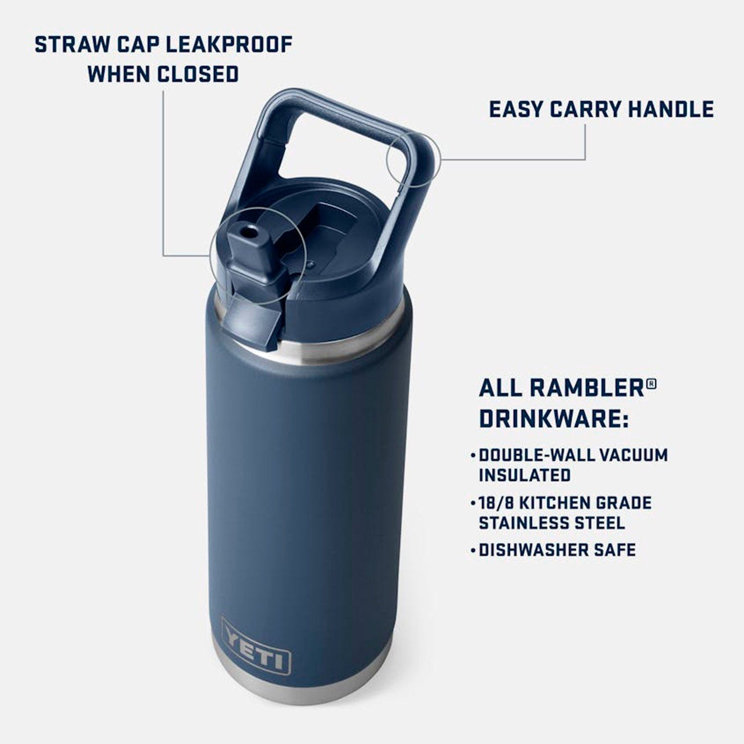 yeti borracce Rambler 26 Oz Colour Straw Bottle