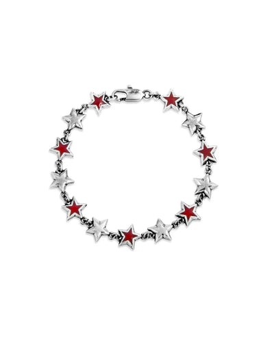 braccialetti two jeys RED ENAMELED STARS BRACELET