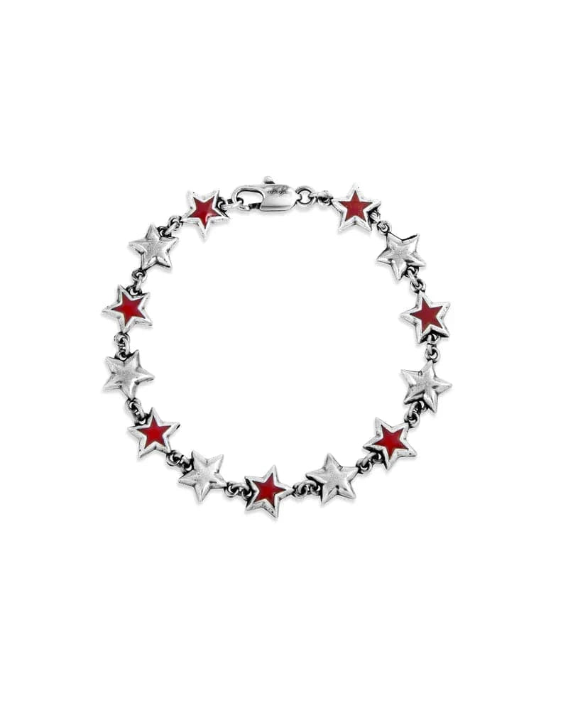 two jeys braccialetti Red Enameled Stars Bracelet