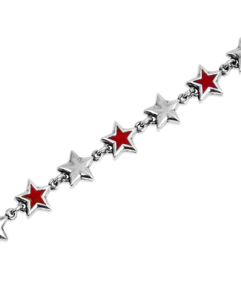 two jeys braccialetti Red Enameled Stars Bracelet