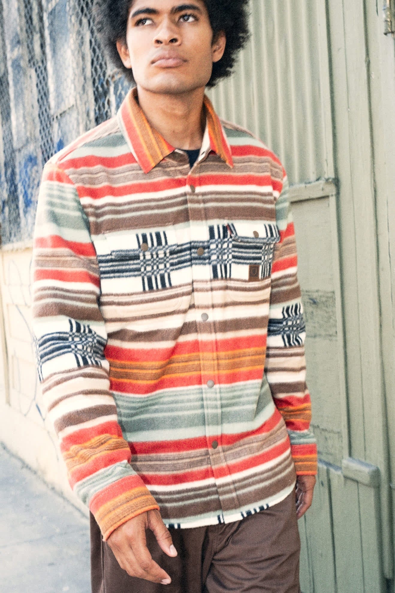 brixton Bowery L S Arctic Stretch Fleece