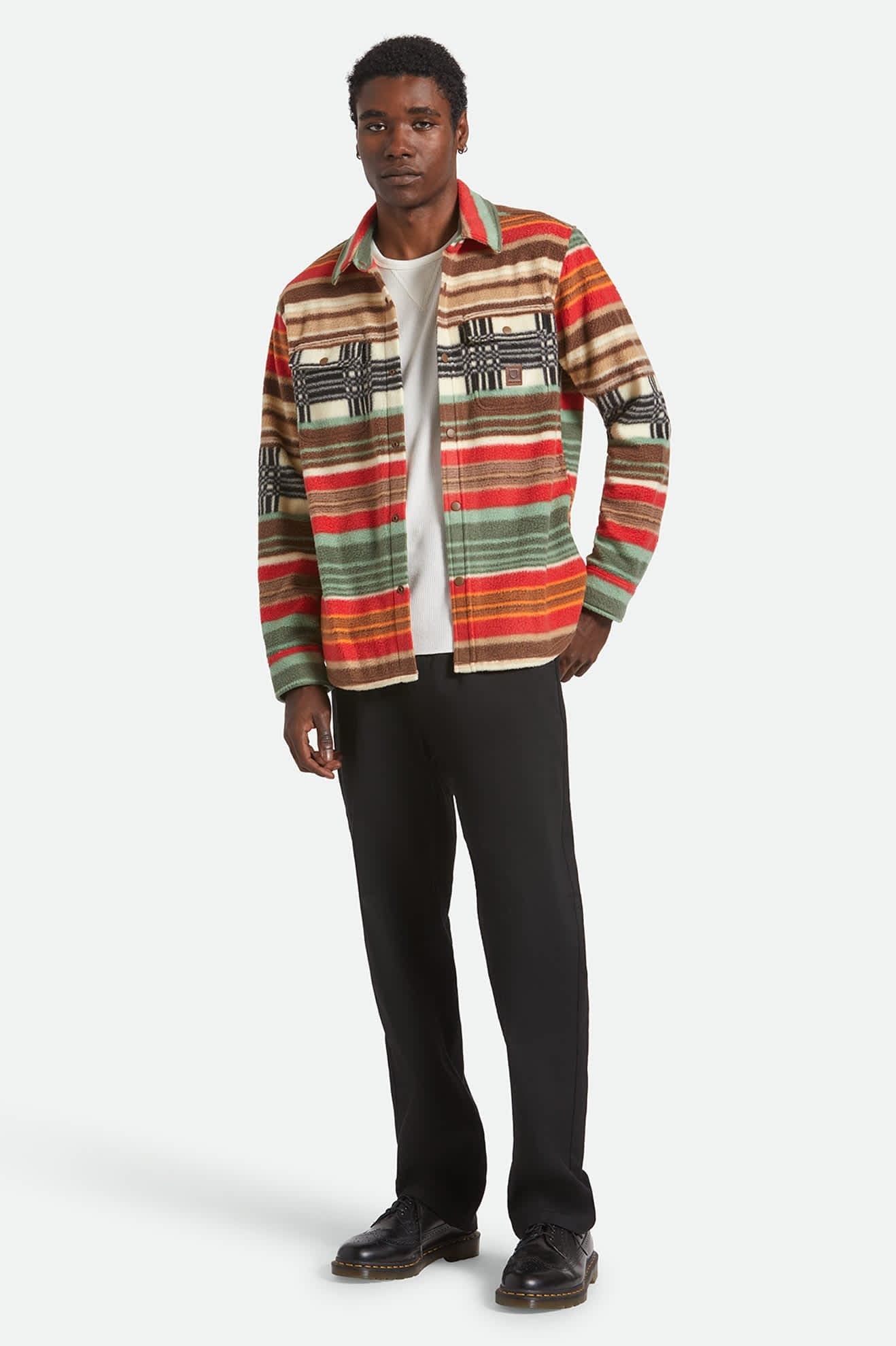brixton Bowery L S Arctic Stretch Fleece
