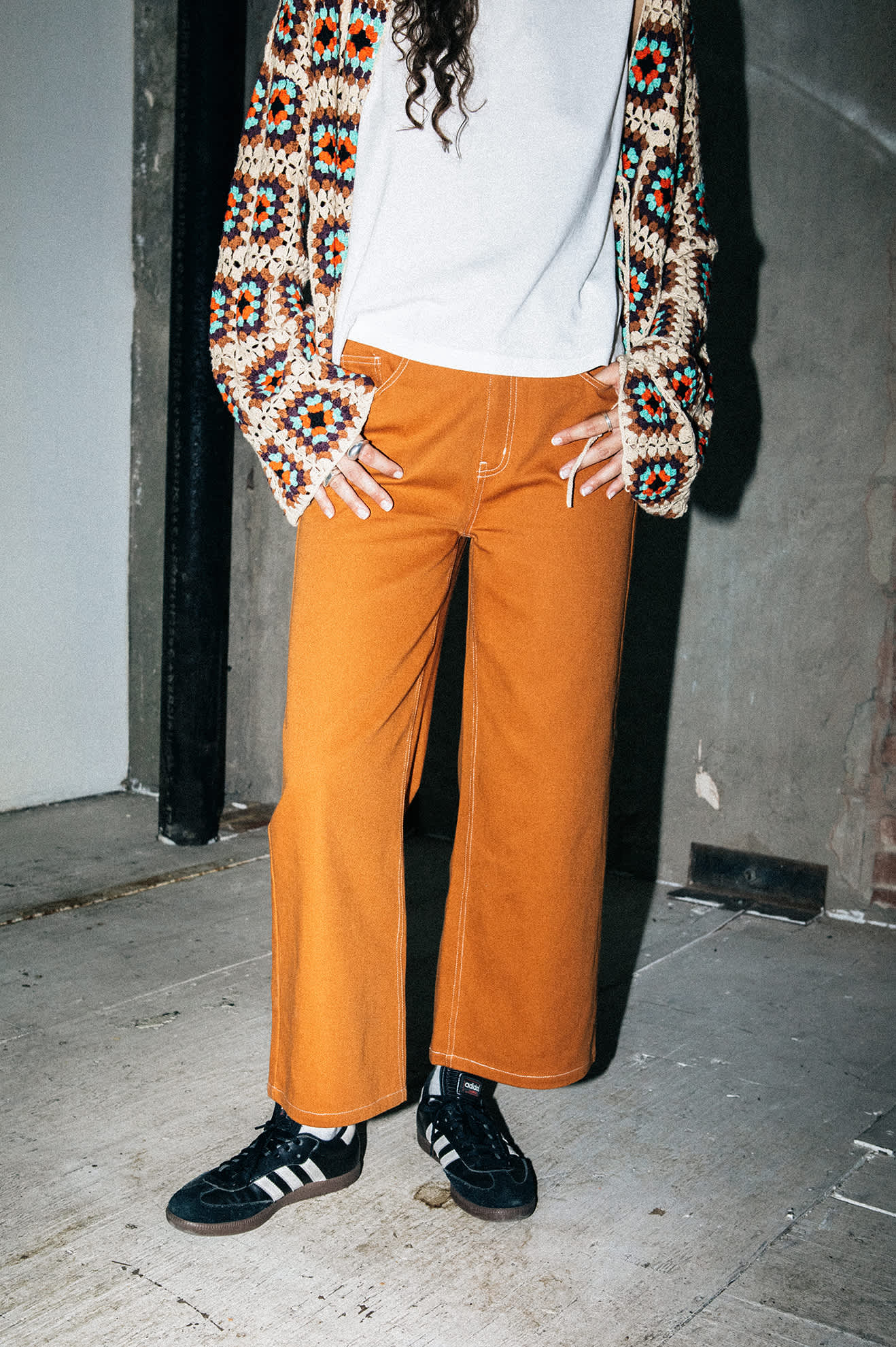 brixton Crochet Knit Kimono