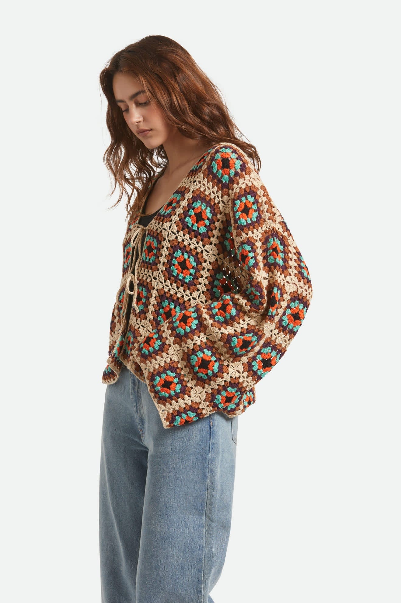 brixton Crochet Knit Kimono