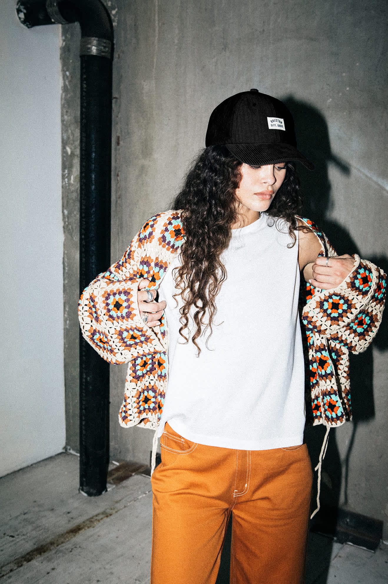 brixton Crochet Knit Kimono