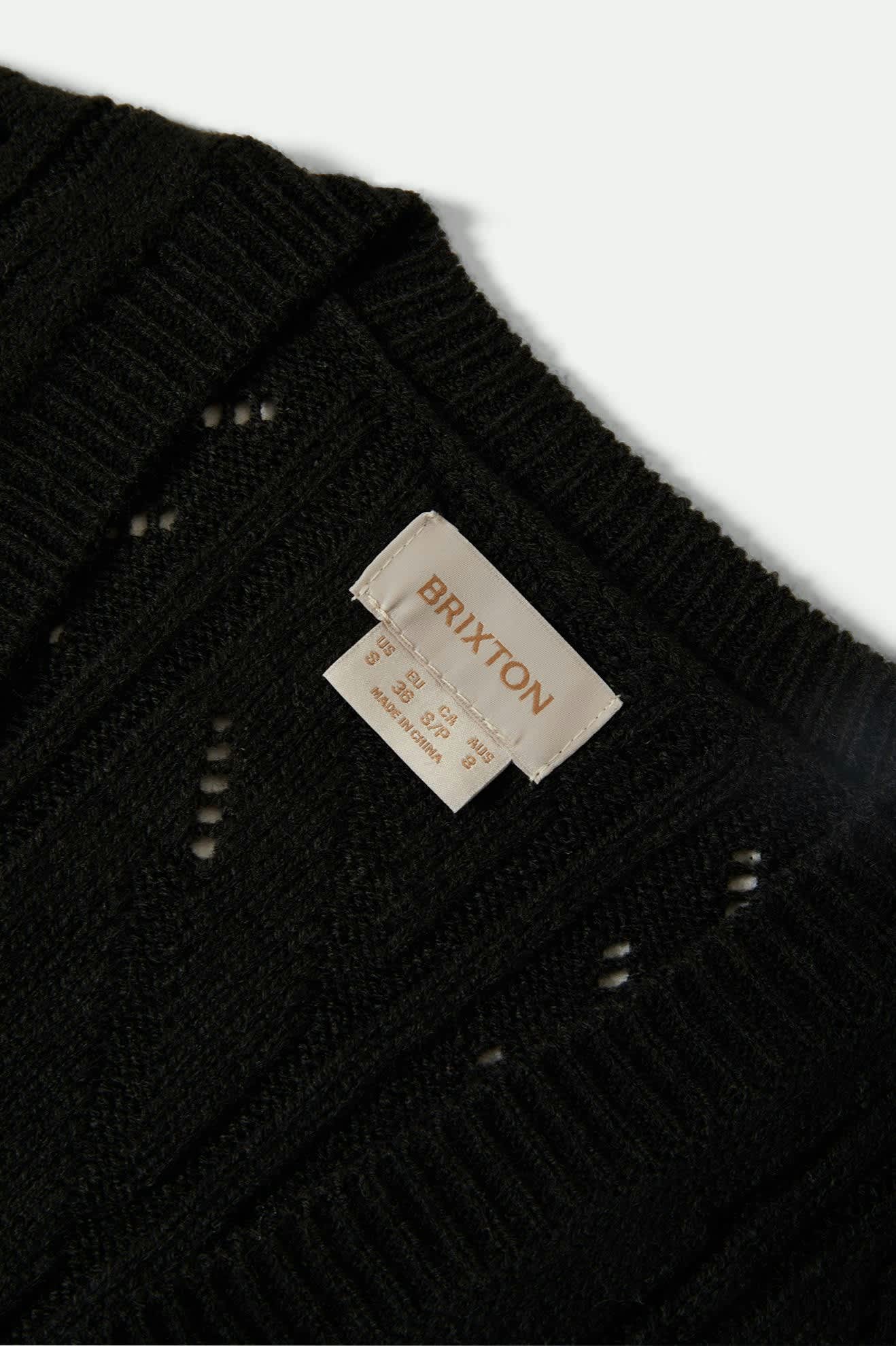 brixton Cropped Pointelle Tie Cardigan
