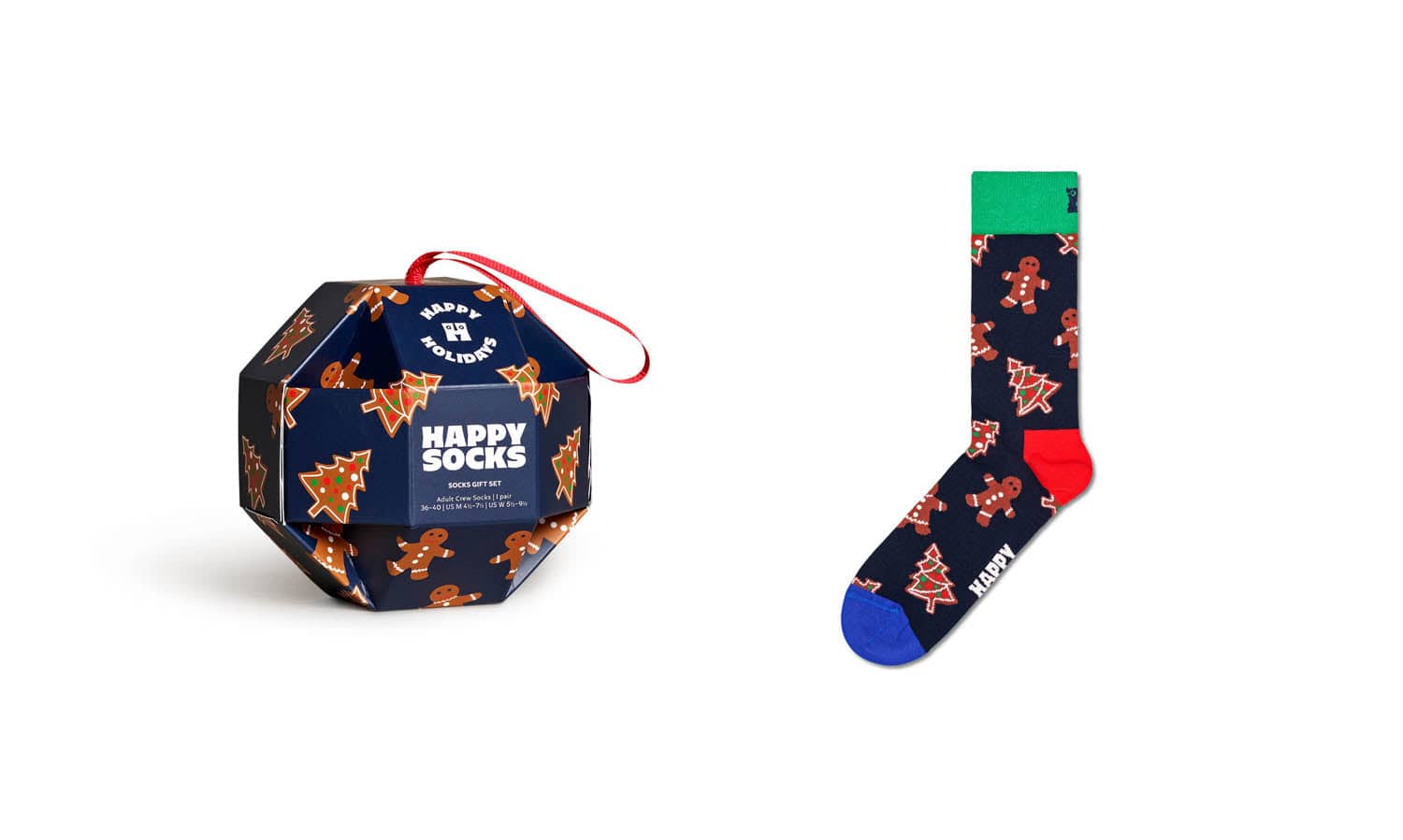 happy socks calze 1 PACK GINGERBREAD COOKIES SOCKS GIFT BOX