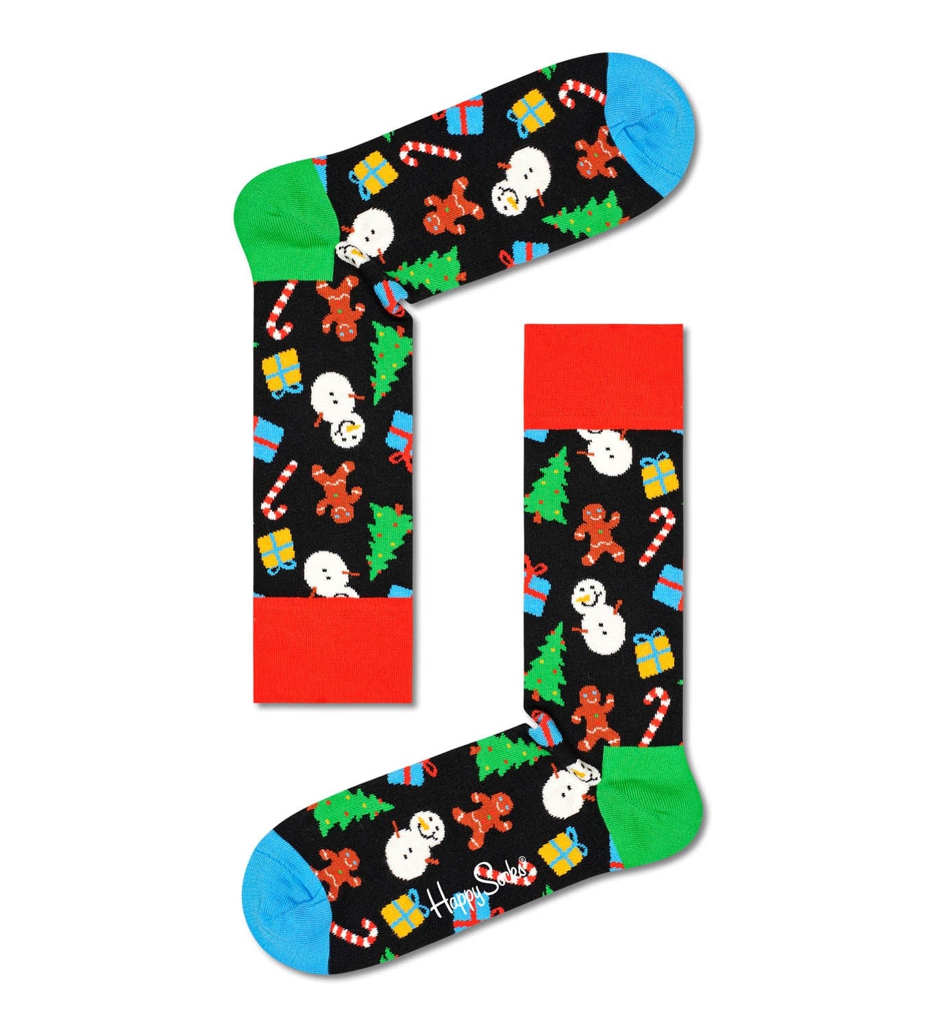 happy socks calze 2-PACK BIG DOT SNOWMAN GIFT SET