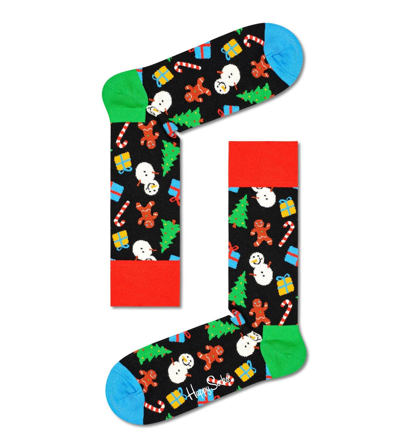 happy socks calze 2-PACK BIG DOT SNOWMAN GIFT SET