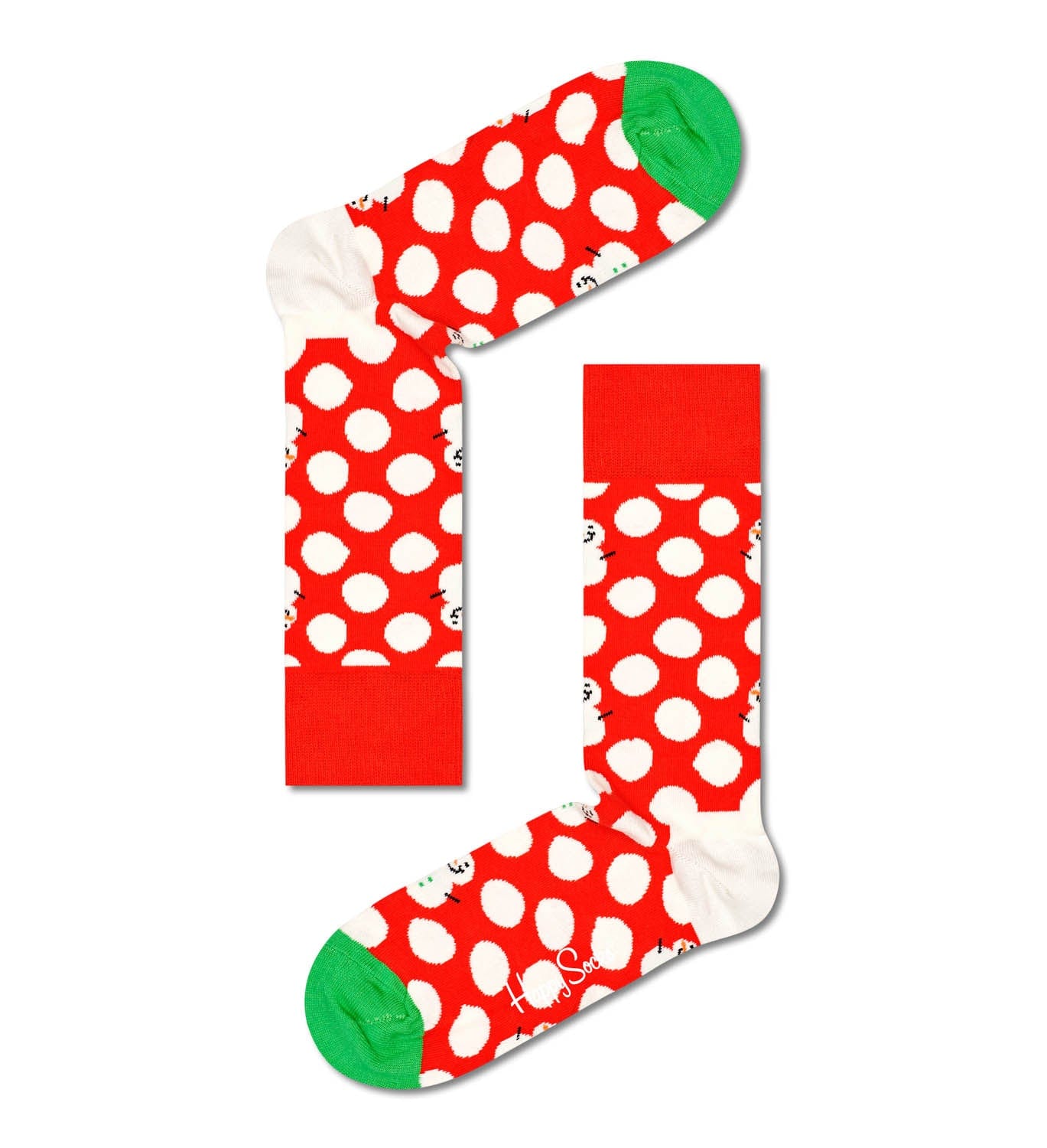 happy socks calze 2-PACK BIG DOT SNOWMAN GIFT SET