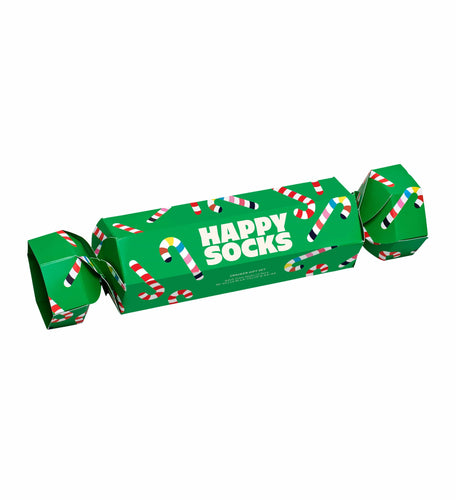 calze happy socks 2 PACK CHRISTMAS CRACKER POLKA GIFT SET