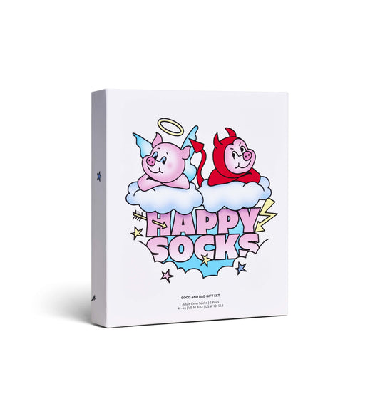 happy socks 2 Pack Good Bad Pig Socks Gift Set foto 5