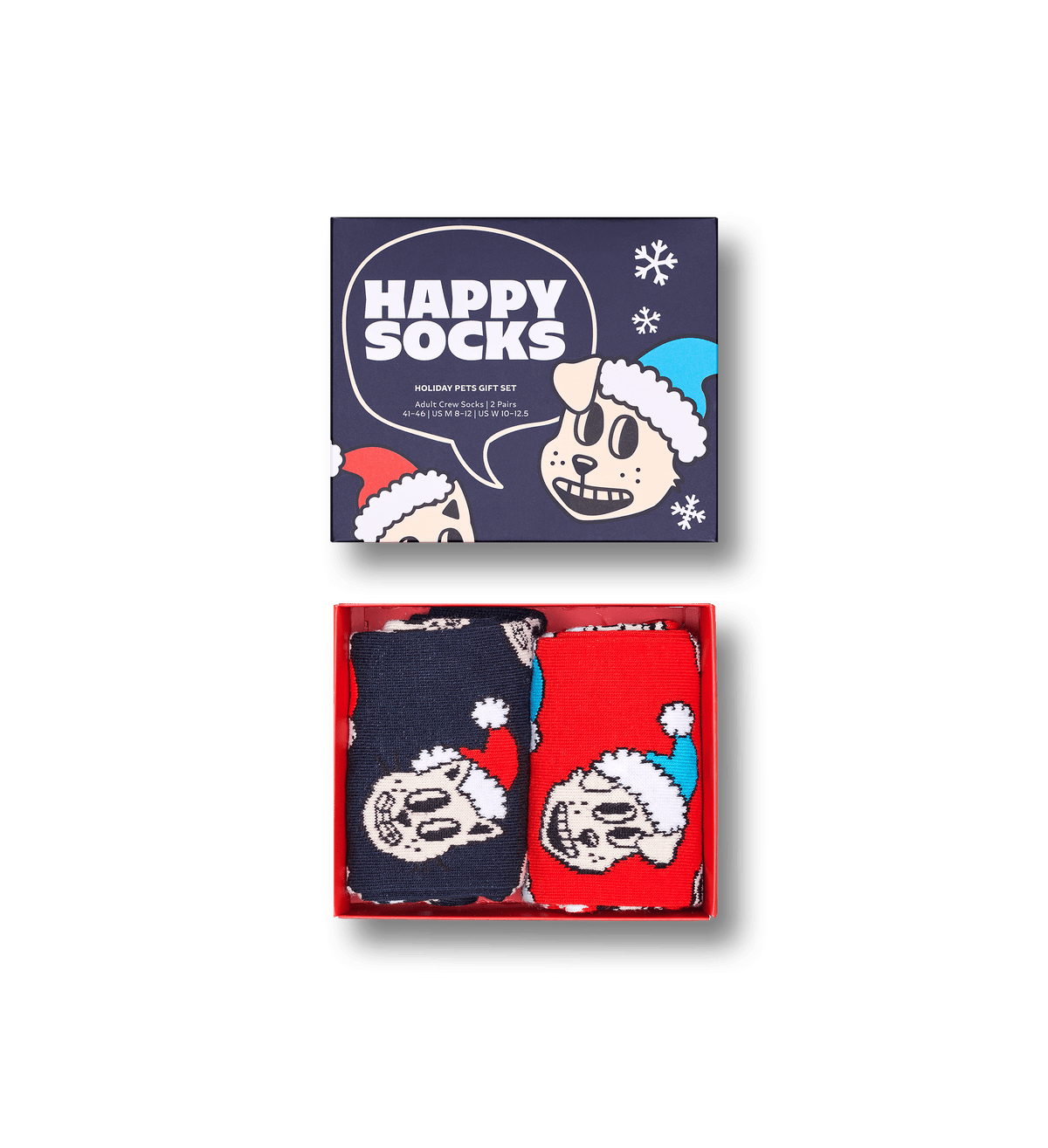 happy socks calze 2 Pack Holiday Cat Dog Gift Set