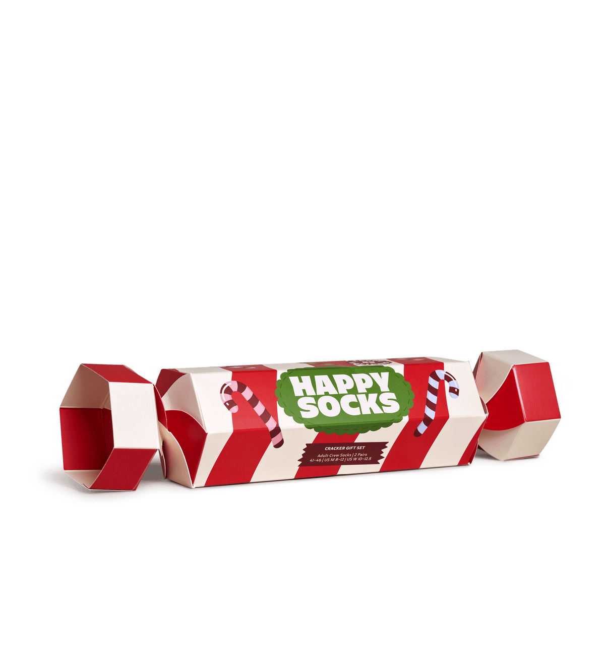 happy socks calze 2 Pack Holiday Striped Cracker Gift Set