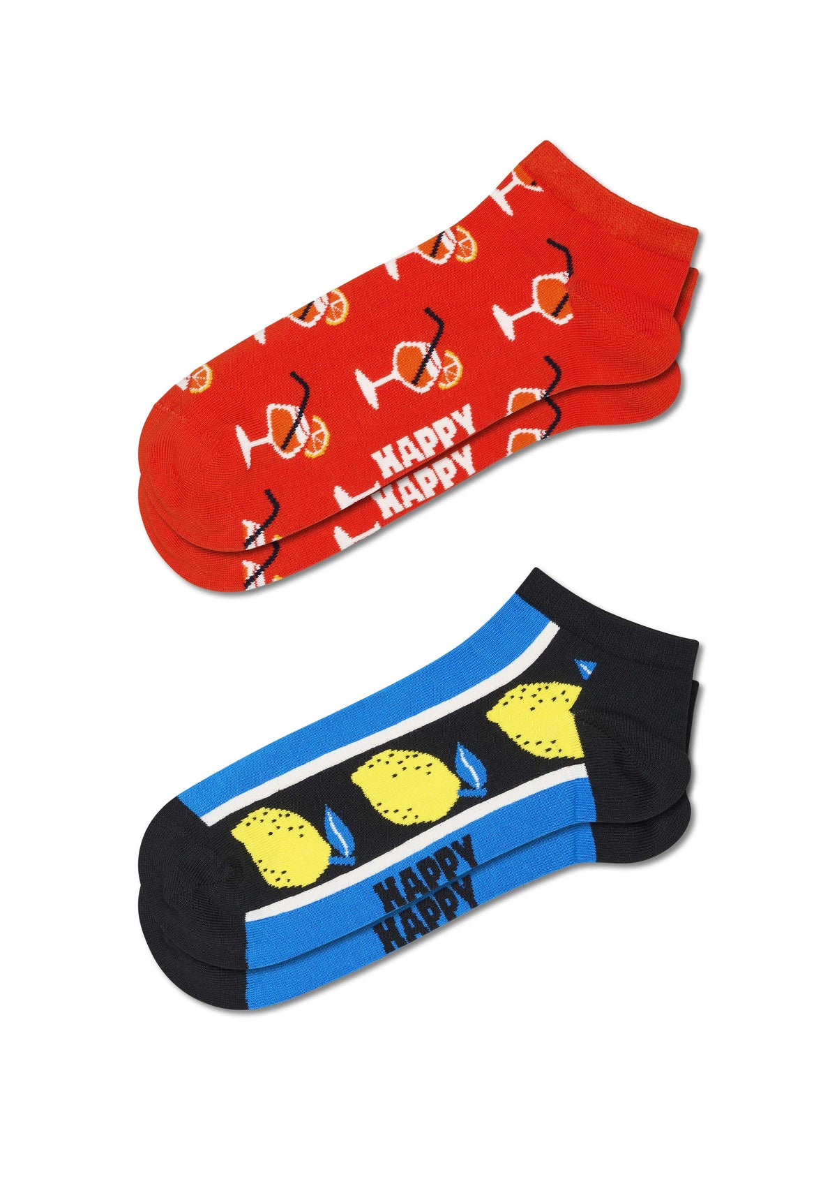 happy socks calze 2 Pack Orange Spritz Lemon Low Socks