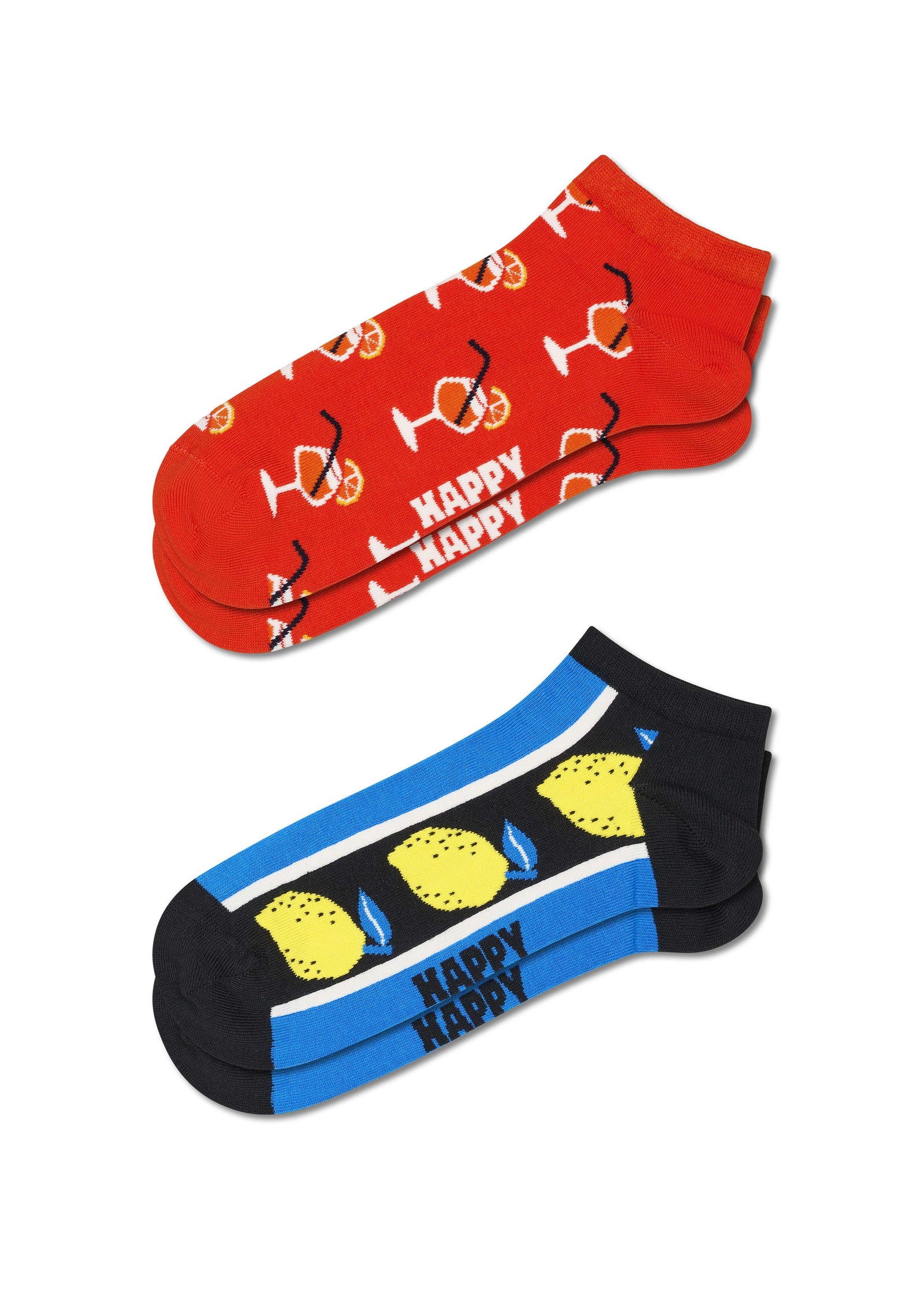happy socks calze 2 Pack Orange Spritz Lemon Low Socks