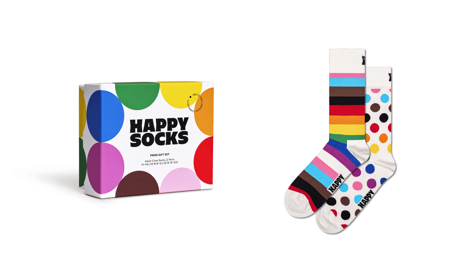 happy socks calze 2 Pack Pride Gift Set