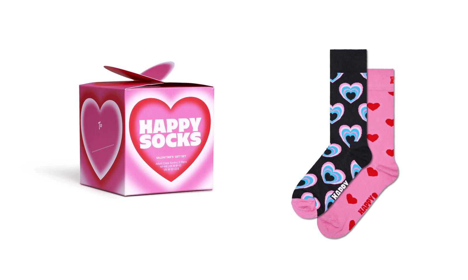 happy socks calze 2 Pack Valentine S Gift Set