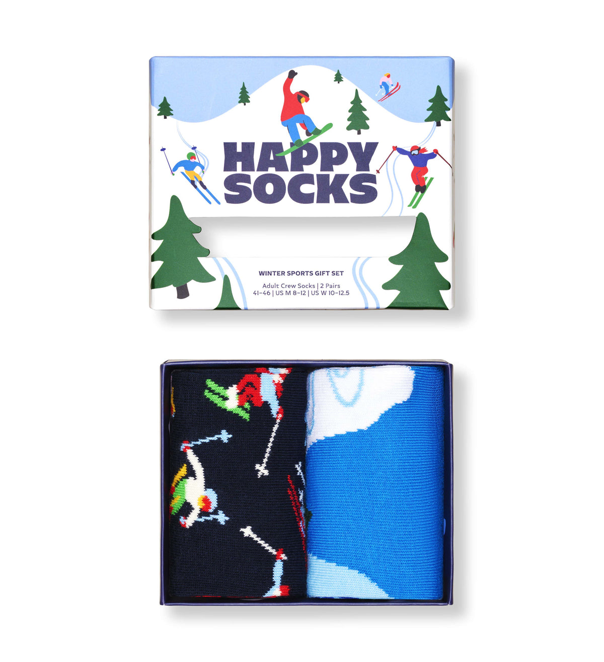 happy socks calze 2 Pack Winter Sports Socks Gift Set