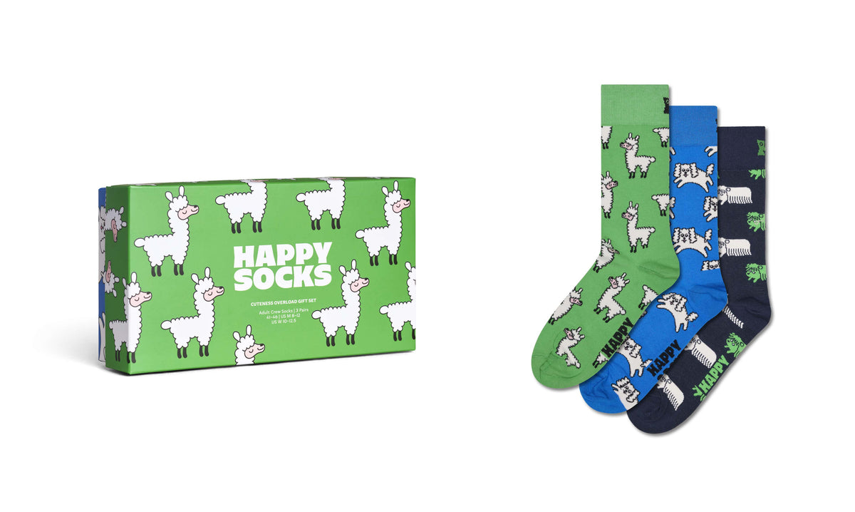 happy socks calze 3 Pack Animals Socks Gift Set