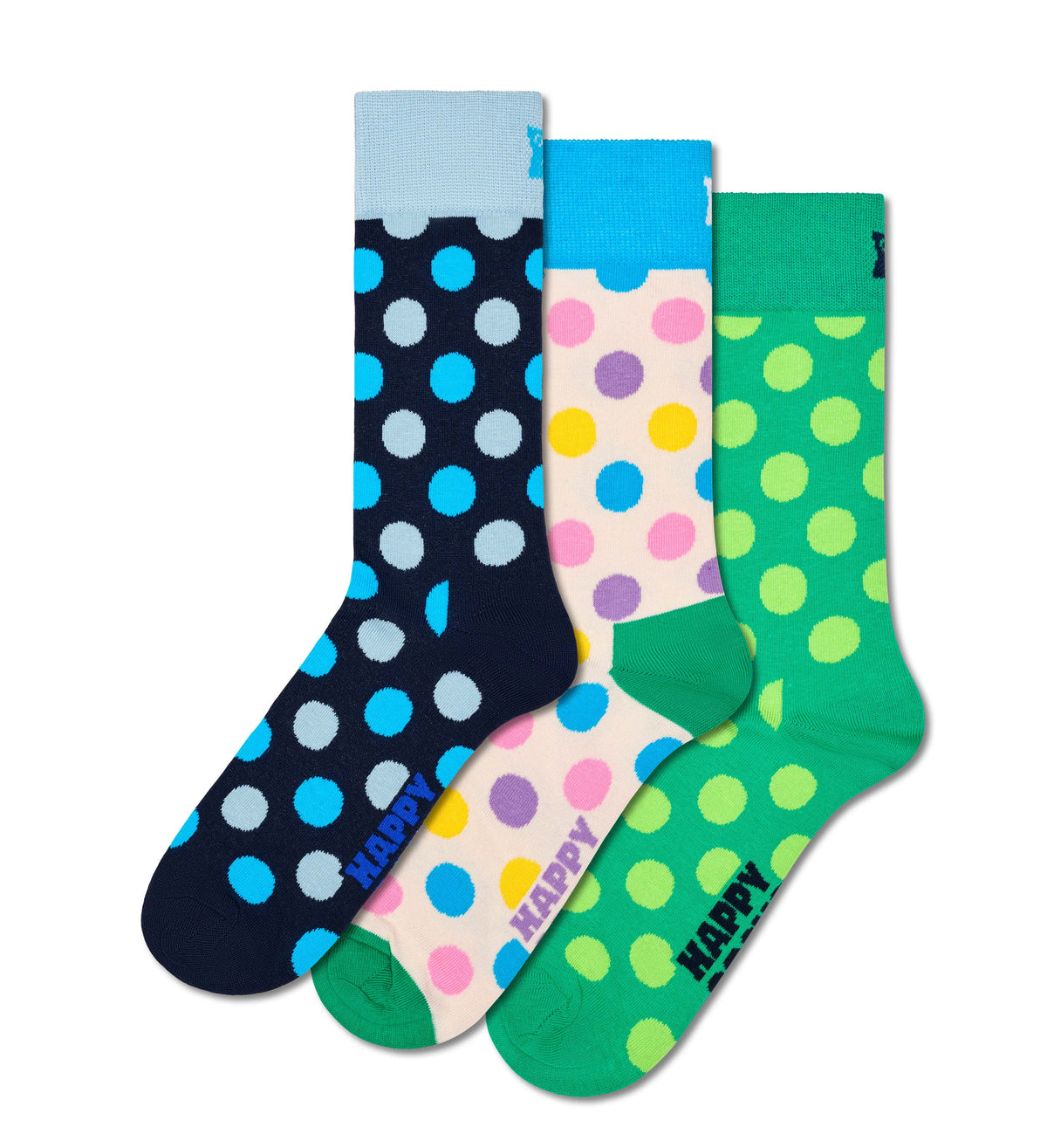happy socks calze 3 Pack Big Dot Socks