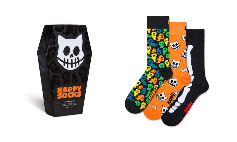 happy socks calze 3 Pack Halloween Socks Gift Set