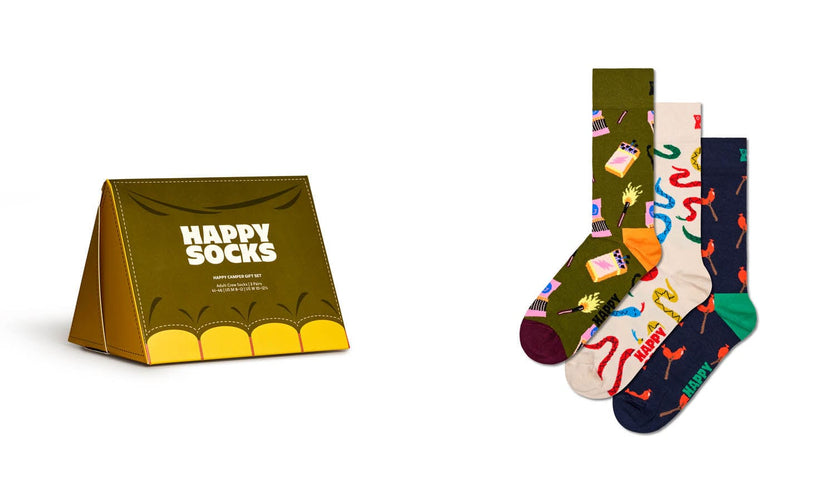 calze happy socks 3 PACK HAPPY CAMPER SOCKS GIFT SET