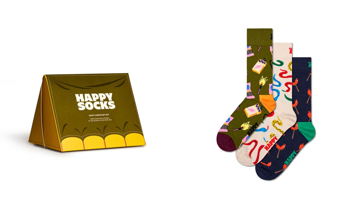 happy socks calze 3 PACK HAPPY CAMPER SOCKS GIFT SET