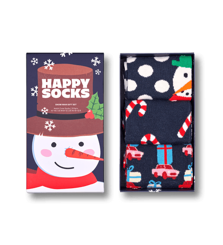 calze happy socks 3 PACK HOLIDAY NAVY GIFT SET