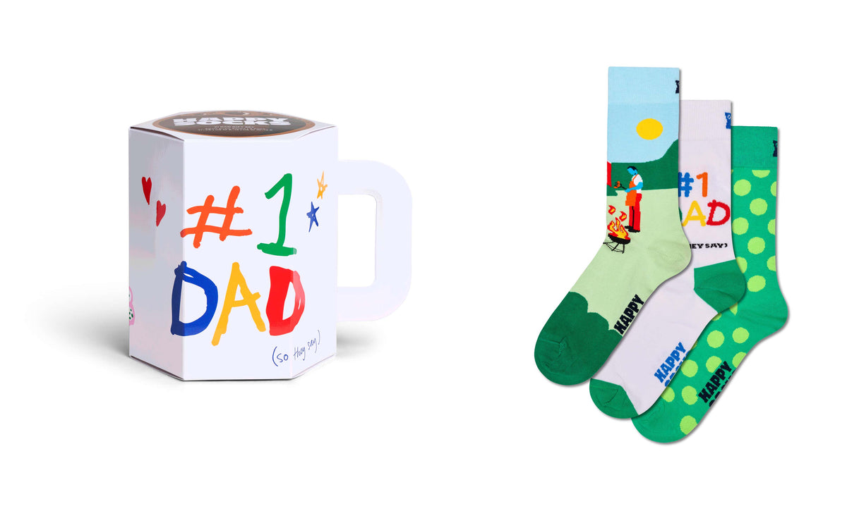 happy socks calze 3 Pack No 1 Dad Socks Gift Set