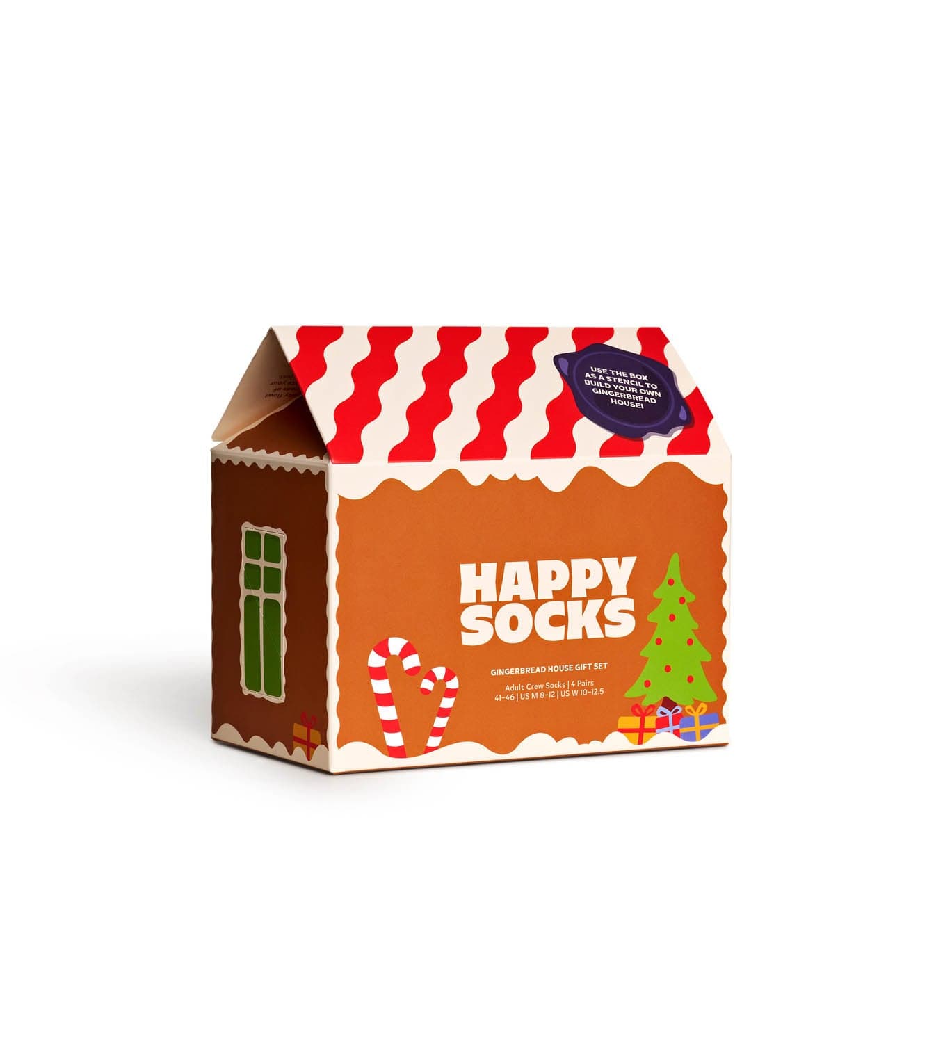 happy socks calze 4 PACK GINGERBREAD HOUSE SOCKS GIFT SET
